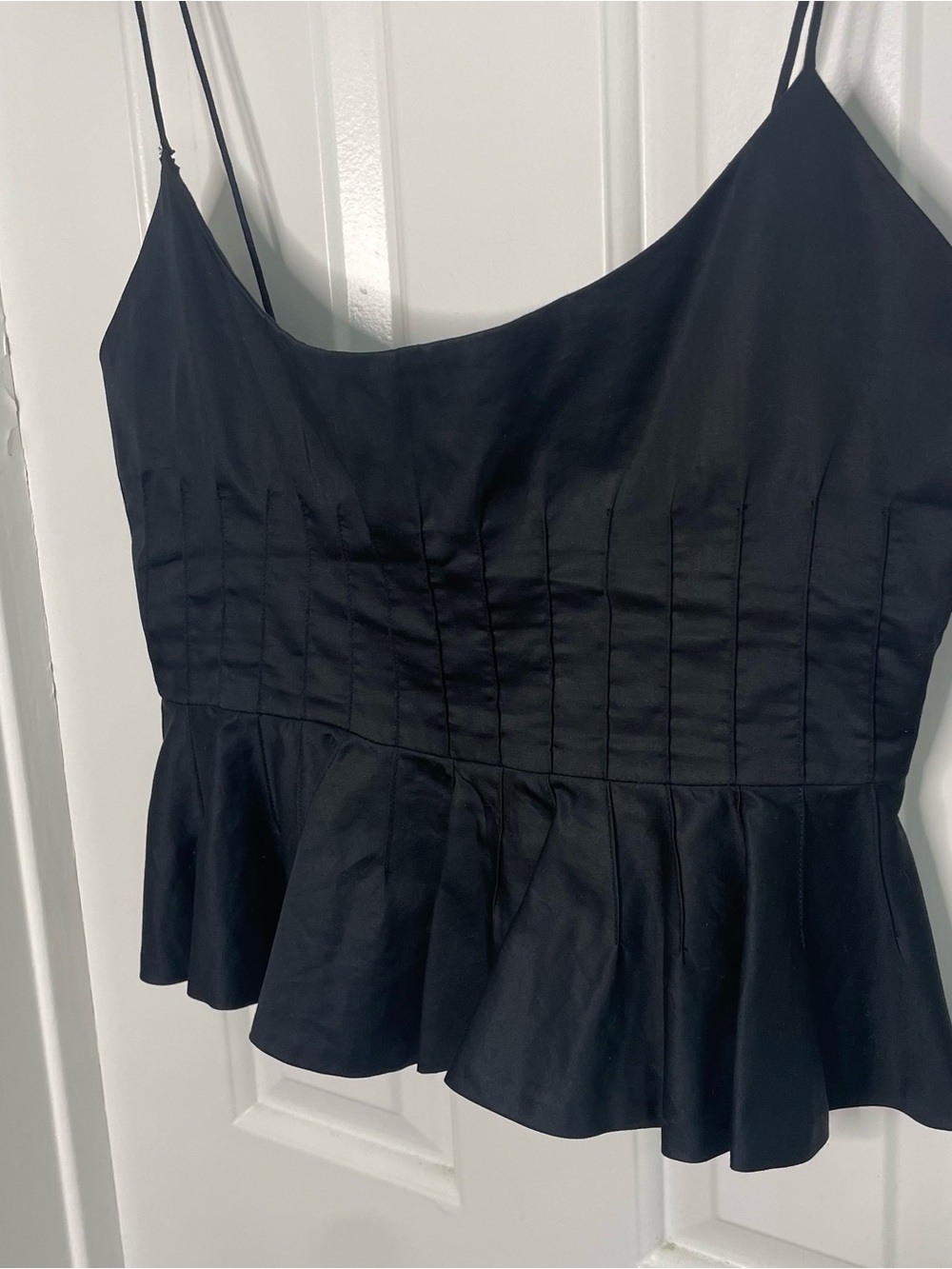 Hunter Bell Celia Pleated Peplum Top Size 6 - Picture 4 of 13